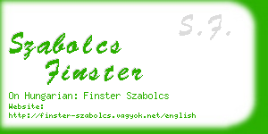 szabolcs finster business card